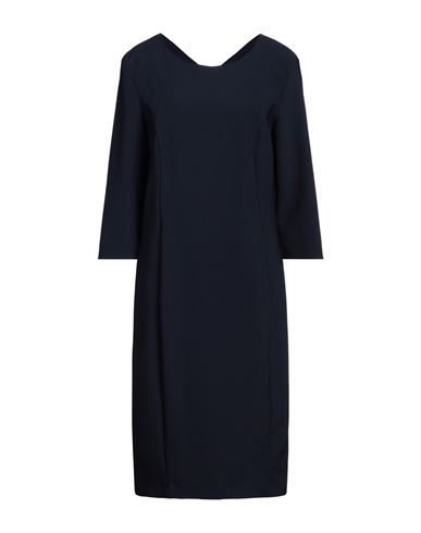 Diana Gallesi Woman Midi Dress Midnight Blue Size 12 Polyester, Elastane