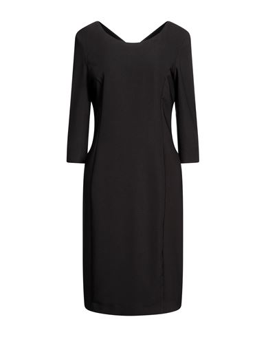 Diana Gallesi Woman Midi Dress Black Size 12 Polyester, Elastane