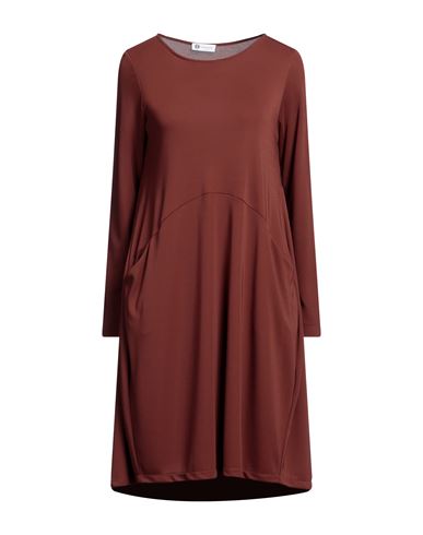 Diana Gallesi Woman Midi Dress Brown Size 12 Polyester