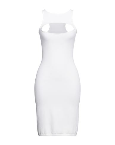 Dsquared2 Woman Mini Dress White Size L Viscose, Polyester