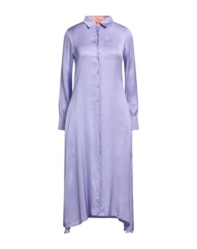 Follovers Woman Midi Dress Lilac Size S Viscose In Purple
