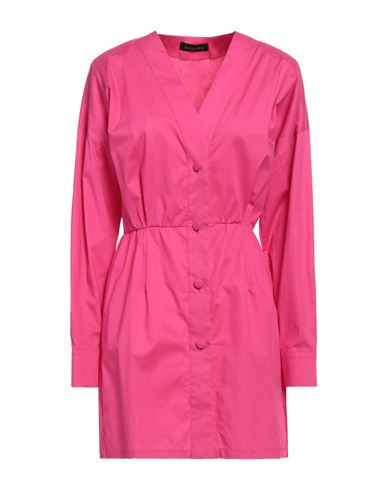 Actualee Woman Mini Dress Fuchsia Size 8 Cotton, Elastane In Pink