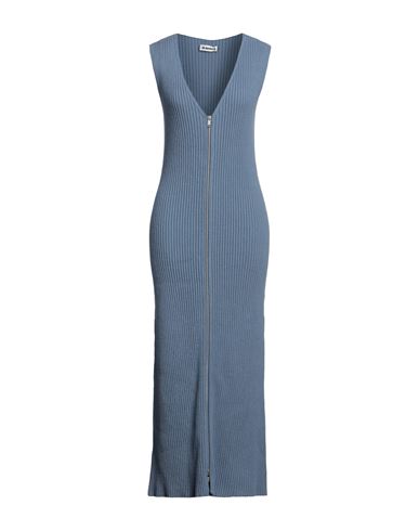 Jil Sander Woman Long Dress Pastel Blue Size 6 Cotton