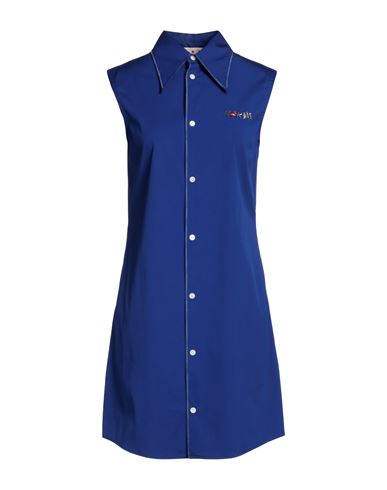 Marni Woman Mini Dress Blue Size 4 Cotton, Polyamide, Elastane