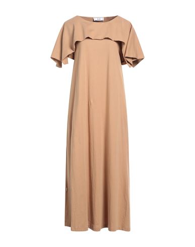 Jijil Woman Long Dress Camel Size 6 Cotton In Beige