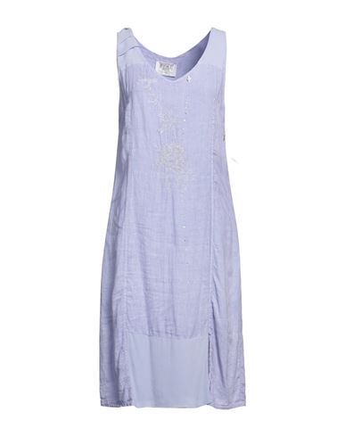 Elisa Cavaletti By Daniela Dallavalle Woman Midi Dress Light Purple Size 6 Linen, Viscose