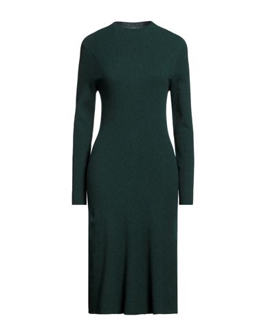 Stefanel Woman Midi Dress Emerald Green Size L Viscose, Polyamide, Wool, Cashmere, Polyester