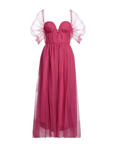 Simona Corsellini Woman Midi Dress Fuchsia Size 6 Polyamide In Pink