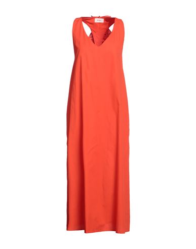 Vicolo Woman Midi Dress Orange Size M Cotton