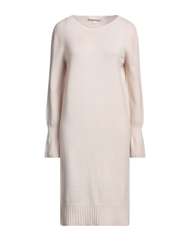 120% Lino Woman Mini Dress Beige Size S Cashmere, Merino Wool