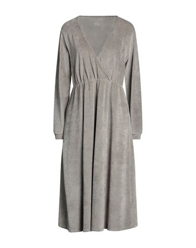 Majestic Filatures Woman Midi Dress Light Grey Size 1 Cotton, Modal, Elastane