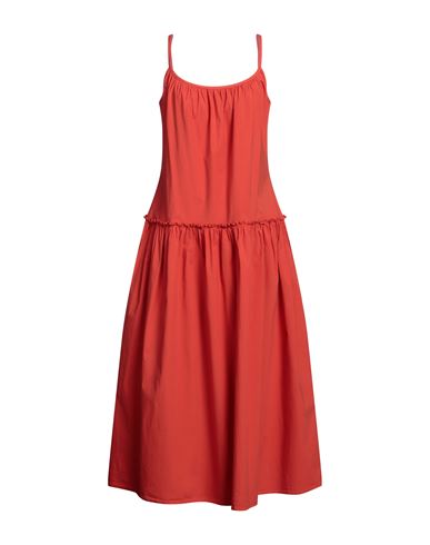 Massimo Alba Woman Maxi Dress Rust Size S Cotton, Elastane In Red