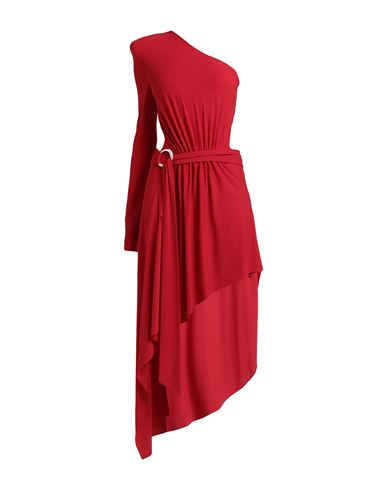 Shop Alexandre Vauthier Woman Mini Dress Red Size 6 Viscose, Elastane, Ecobrass, Glass