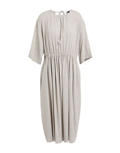Seventy Venezia Woman Midi Dress Beige Size 14 Viscose, Virgin Wool In Gray