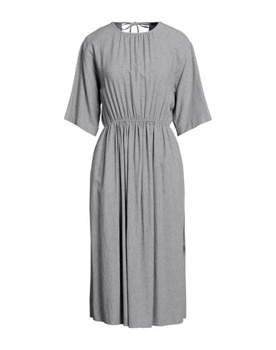 Seventy Venezia Woman Midi Dress Grey Size 10 Viscose, Virgin Wool In Gray