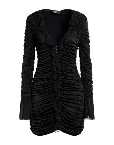 Blumarine Woman Mini Dress Black Size 4 Viscose, Silk