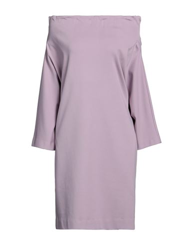 Shop Meimeij Woman Mini Dress Lilac Size 6 Viscose, Polyamide, Elastane In Purple