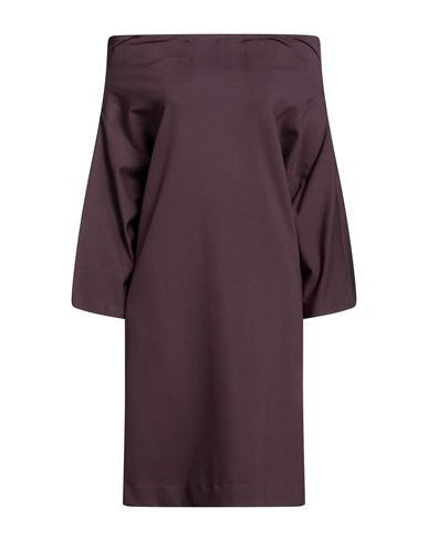 Shop Meimeij Woman Mini Dress Deep Purple Size 10 Viscose, Polyamide, Elastane