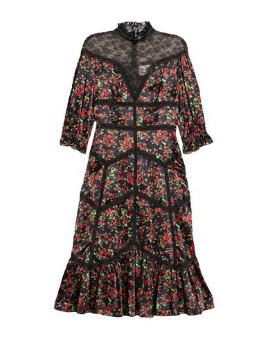 Shop Valentino Garavani Woman Midi Dress Black Size 8 Viscose, Polyamide, Cotton