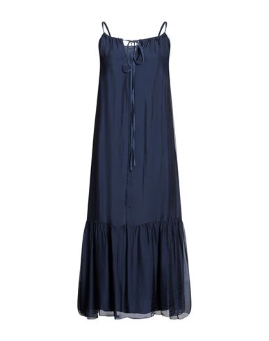 Frnch Woman Midi Dress Midnight Blue Size Xs Viscose, Silk