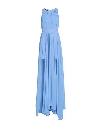Shop Monique Garçonne Woman Maxi Dress Light Blue Size 6 Pes - Polyethersulfone, Elastane