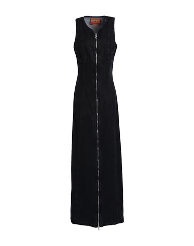 Diesel De-lu-s Woman Long Dress Black Size L Lyocell