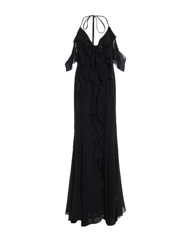 Shop Blumarine Woman Maxi Dress Black Size 6 Cotton, Silk