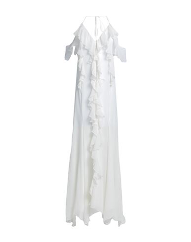 Blumarine Woman Maxi Dress Off White Size 4 Cotton, Silk