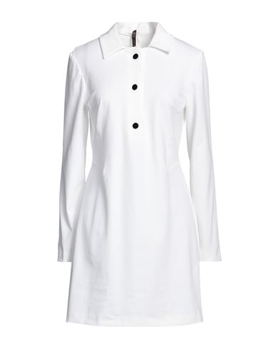 Manila Grace Woman Mini Dress Off White Size 4 Cotton, Polyamide, Elastane