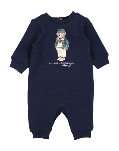Polo Ralph Lauren Polo Bear Fleece Coverall Newborn Boy Baby Jumpsuits & Overalls Navy Blue Size 3 C