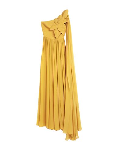 Elie Saab Woman Maxi Dress Mustard Size 8 Silk In Yellow