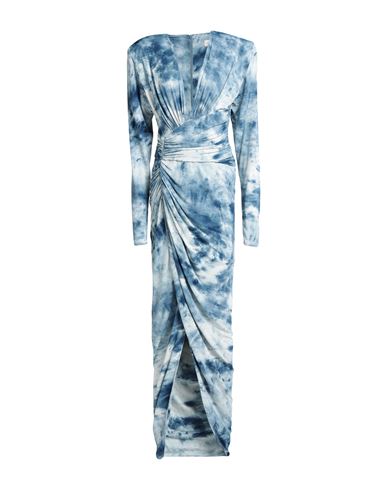 Alexandre Vauthier Woman Maxi Dress Slate Blue Size 12 Viscose, Elastane