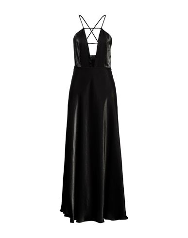 Solotre Woman Maxi Dress Black Size 8 Viscose, Polyester