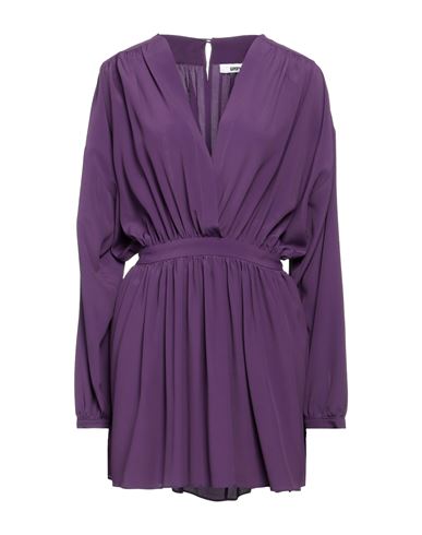 Grifoni Woman Mini Dress Deep Purple Size 6 Acetate, Silk