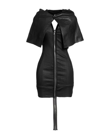 Rick Owens Woman Mini Dress Black Size 10 Cotton, Polybutylene, Elastane