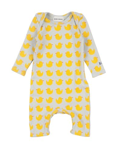 Bobo Choses Newborn Girl Baby Jumpsuits Light Grey Size 3 Organic Cotton, Elastane