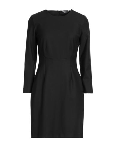 Caliban Woman Mini Dress Black Size 6 Polyester, Virgin Wool, Elastane