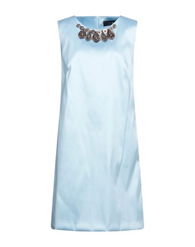 Clips Woman Midi Dress Light Blue Size 12 Polyester, Polyamide, Elastane