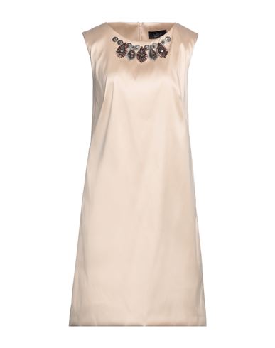 Clips Woman Midi Dress Sand Size 6 Polyester, Polyamide, Elastane In Neutral