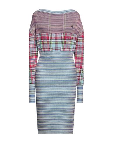 Vivienne Westwood Woman Mini Dress Blue Size L Viscose, Cotton, Polyester