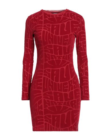 Desigual Woman Mini Dress Red Size L Polyester, Elastane