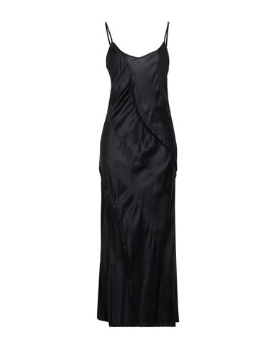 Diesel Woman Long Dress Black Size L Viscose, Silk