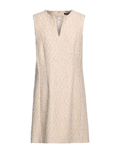 Sly010 Woman Mini Dress Beige Size 12 Cotton, Viscose, Elastane