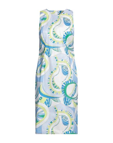 Shop Attico The  Woman Midi Dress Sky Blue Size 10 Polyester, Nylon, Elastane