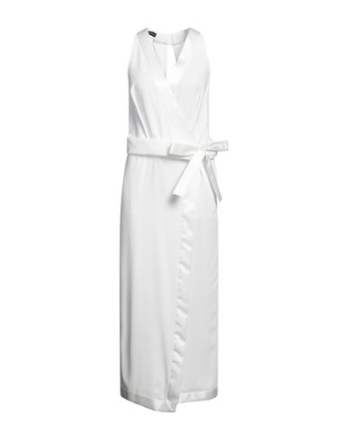 Emporio Armani Woman Long Dress White Size 4 Polyester