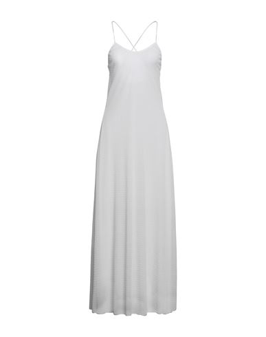 Emporio Armani Woman Long Dress White Size 6 Polyester
