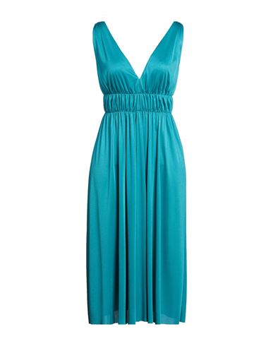 Vestido midi Mujer Verde agua profundo L,M Mujer