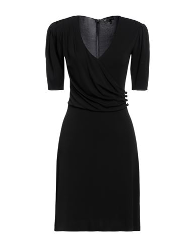 Emporio Armani Woman Mini Dress Black Size 4 Viscose, Elastane