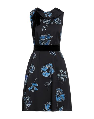 Emporio Armani Woman Mini Dress Black Size 6 Viscose, Cupro, Polyamide, Polyester