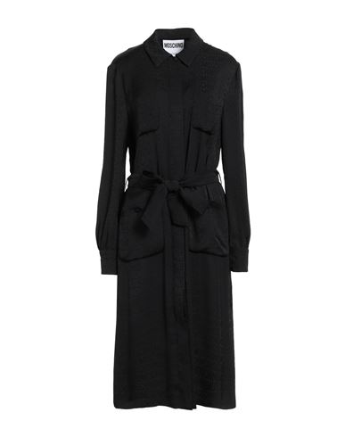 Moschino Woman Midi Dress Black Size 4 Viscose, Silk In Black